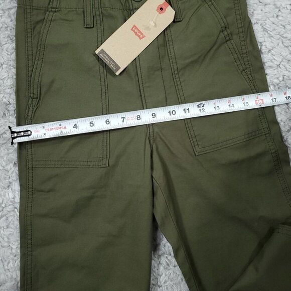 Levi's Ribcage Straight Utility Olive Green Super High Rise Pants Size 26x29 - Picture 10 of 12